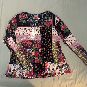 NWT Johnny Was Long Sleeve Tee M